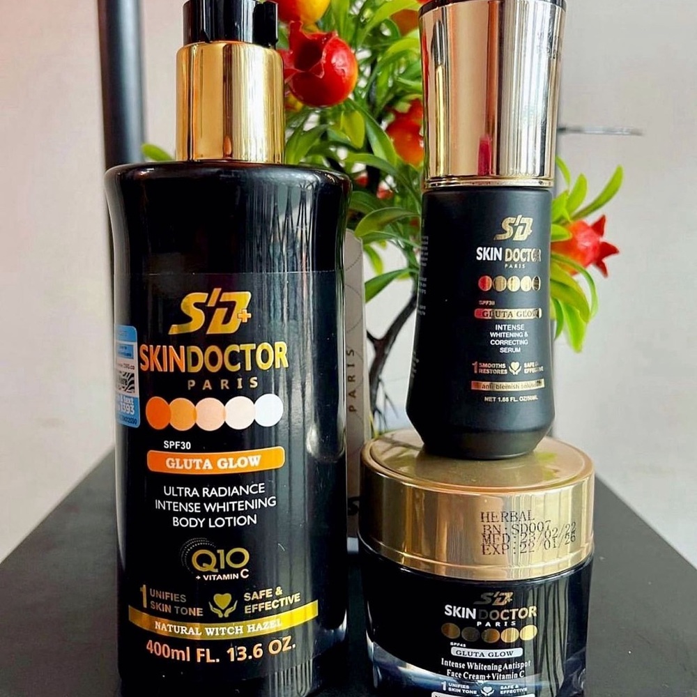 Doctor skin lotion set, lotion, serum and face cream